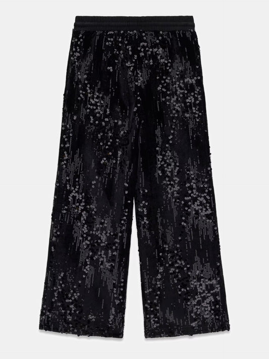 GUESS JEANS SEQUINS MINI ME WIDE LEG PANTS