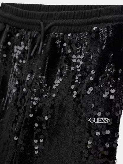 GUESS JEANS SEQUINS MINI ME WIDE LEG PANTS