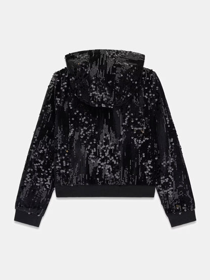 GUESS JEANS ALLOVER SEQUINS ZIP MINI ME FOOTER