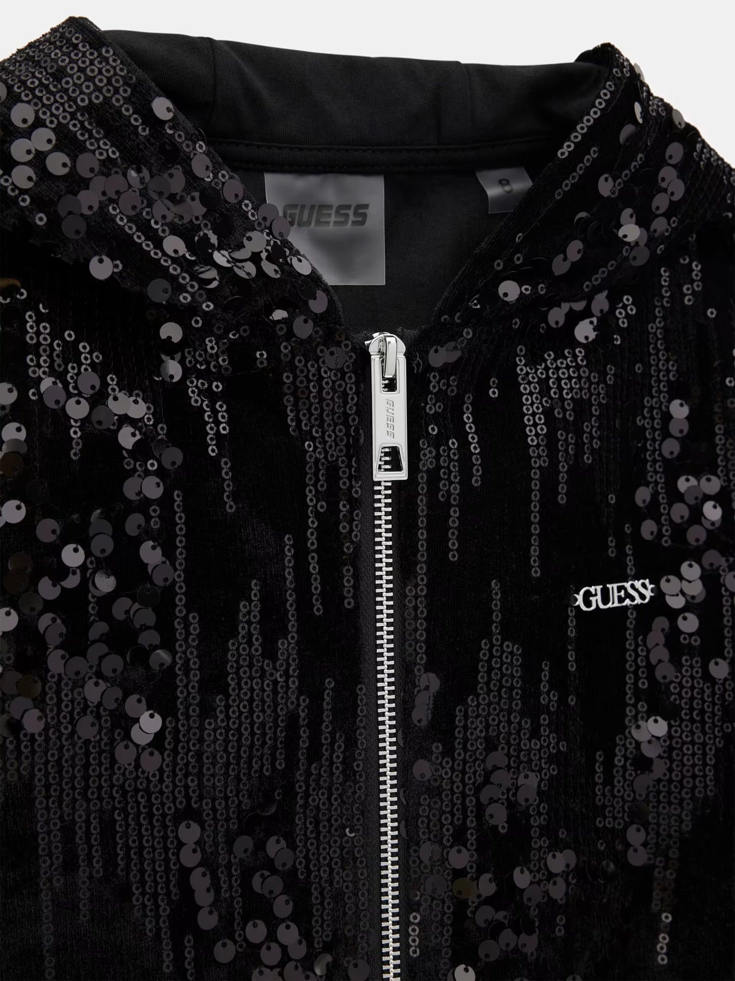 GUESS JEANS ALLOVER SEQUINS ZIP MINI ME FOOTER