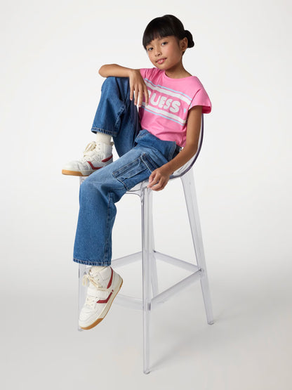 GUESS JEANS GIRLS WIDE CARGO PANTS