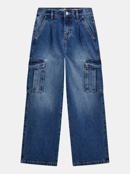 GUESS JEANS GIRLS WIDE CARGO PANTS