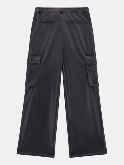 GUESS GIRL PU LEATHER CARGO PANTS