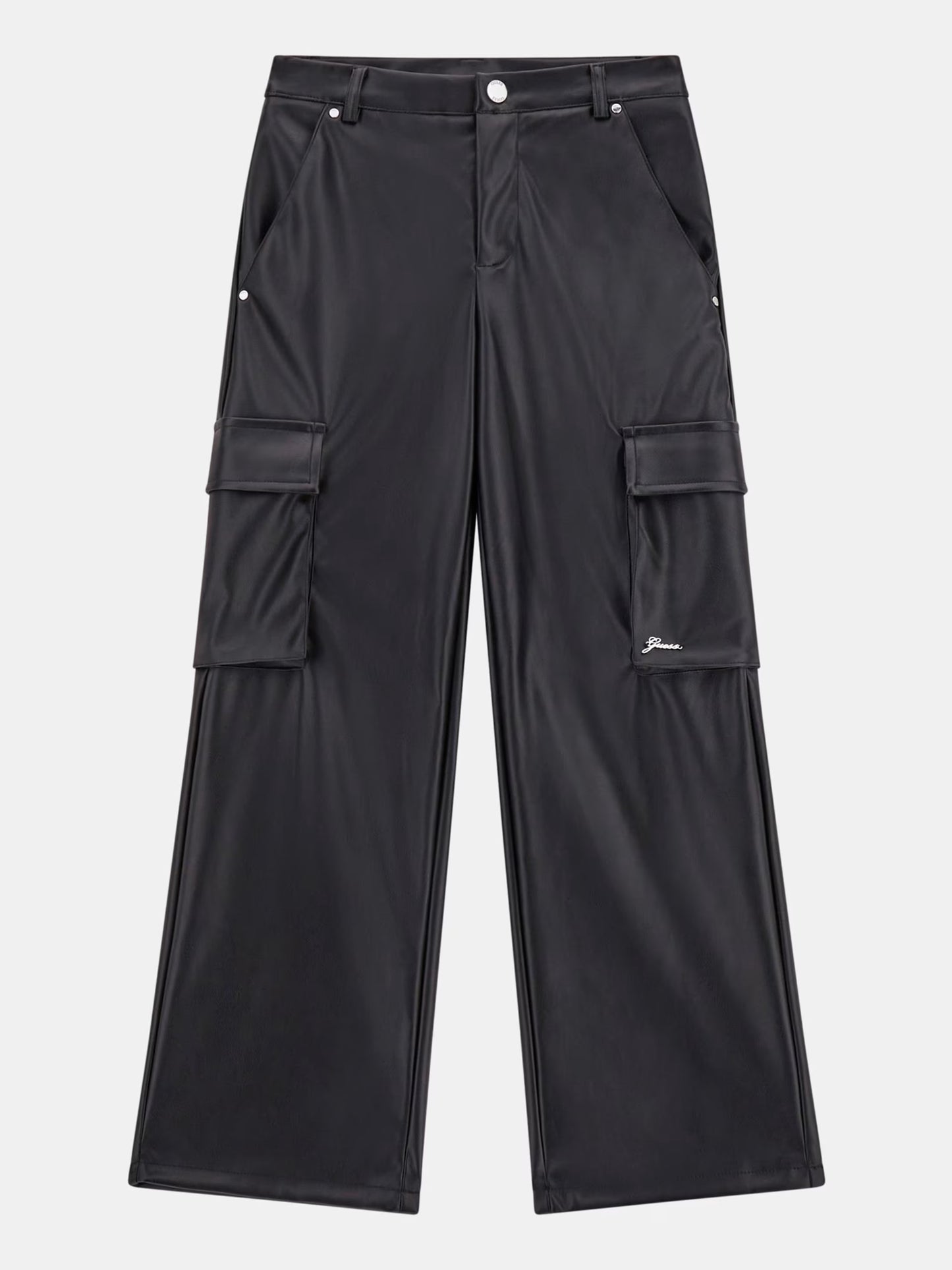 GUESS GIRL PU LEATHER CARGO PANTS