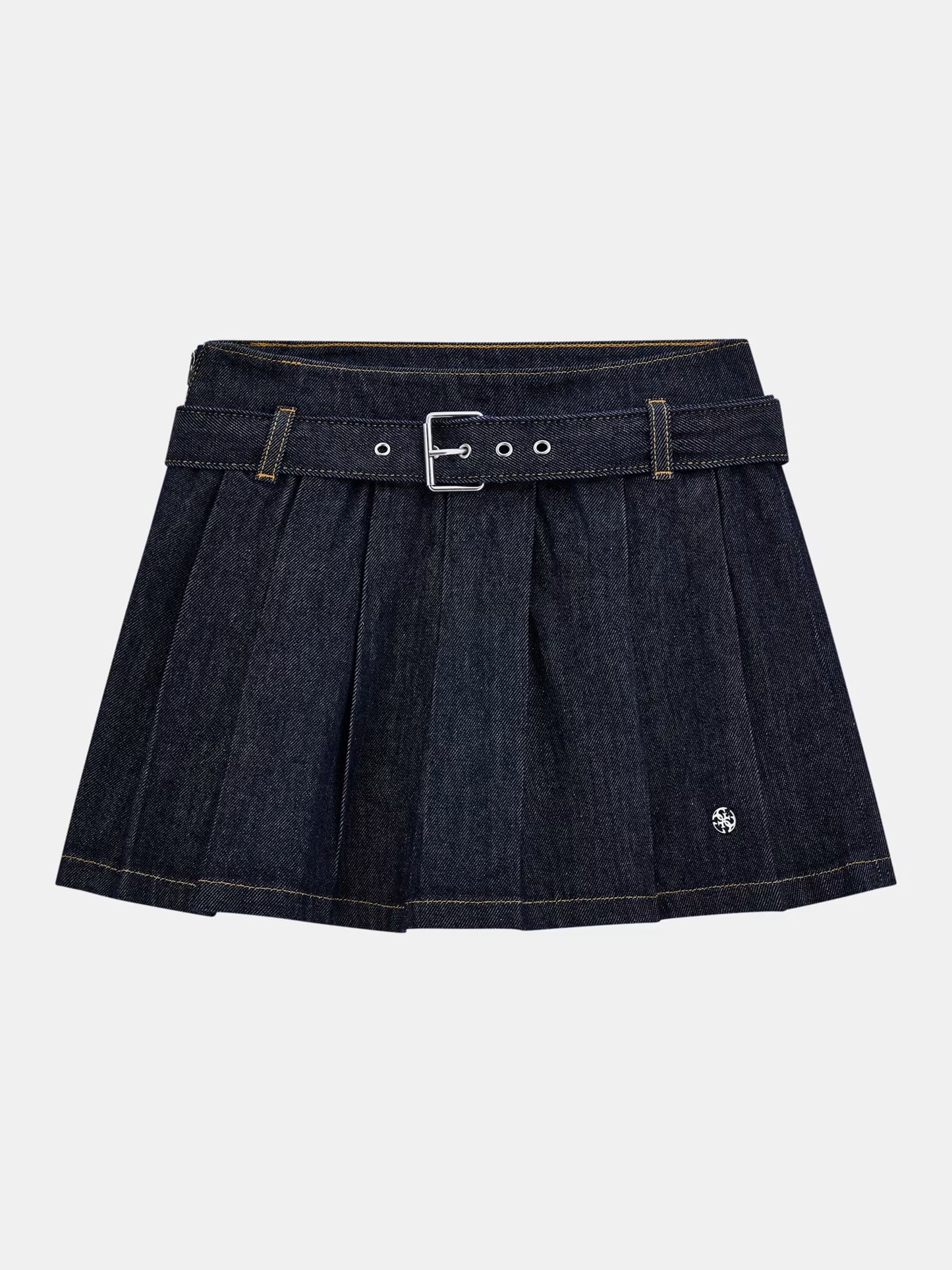 GUESS DENIM PLEADS MINI SKIRT