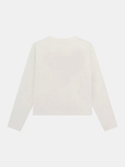 GUESS GIRLS LS TRIANGLE LOGO T SHIRT