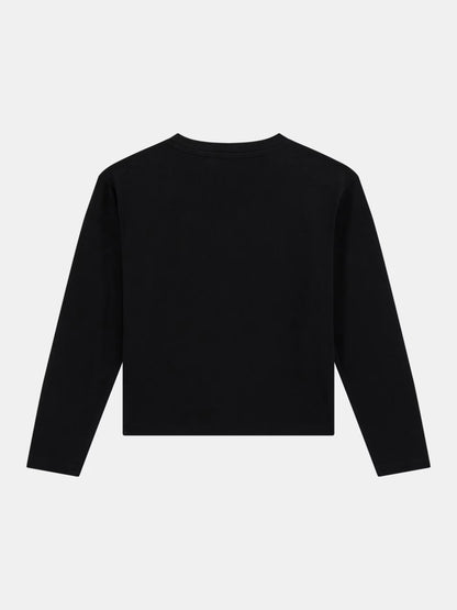 GUESS GIRLS LS TRIANGLE LOGO T SHIRT