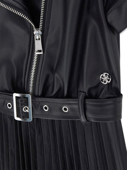 GUESS PU LEATHER PLEADS DRESS