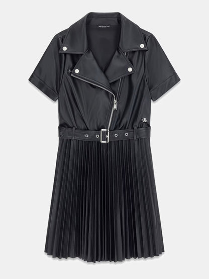 GUESS PU LEATHER PLEADS DRESS