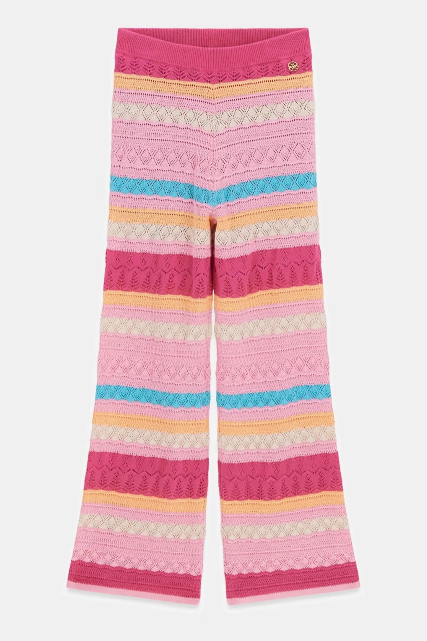 GUESS KIDS COTTON CROCHET PALAZZO PANTS