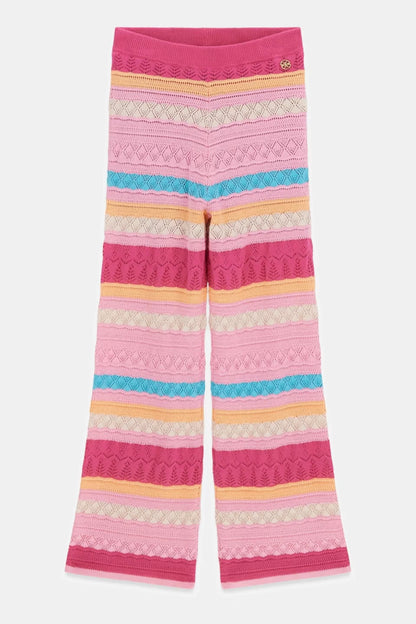 GUESS KIDS COTTON CROCHET PALAZZO PANTS