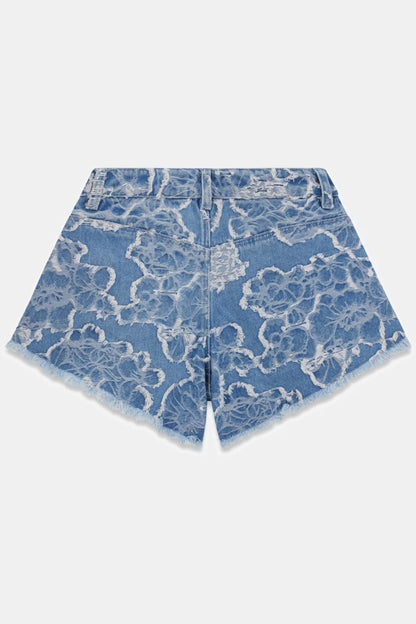 GUESS KIDS WIDE PUNCH NEEDLE DENIM SHORT