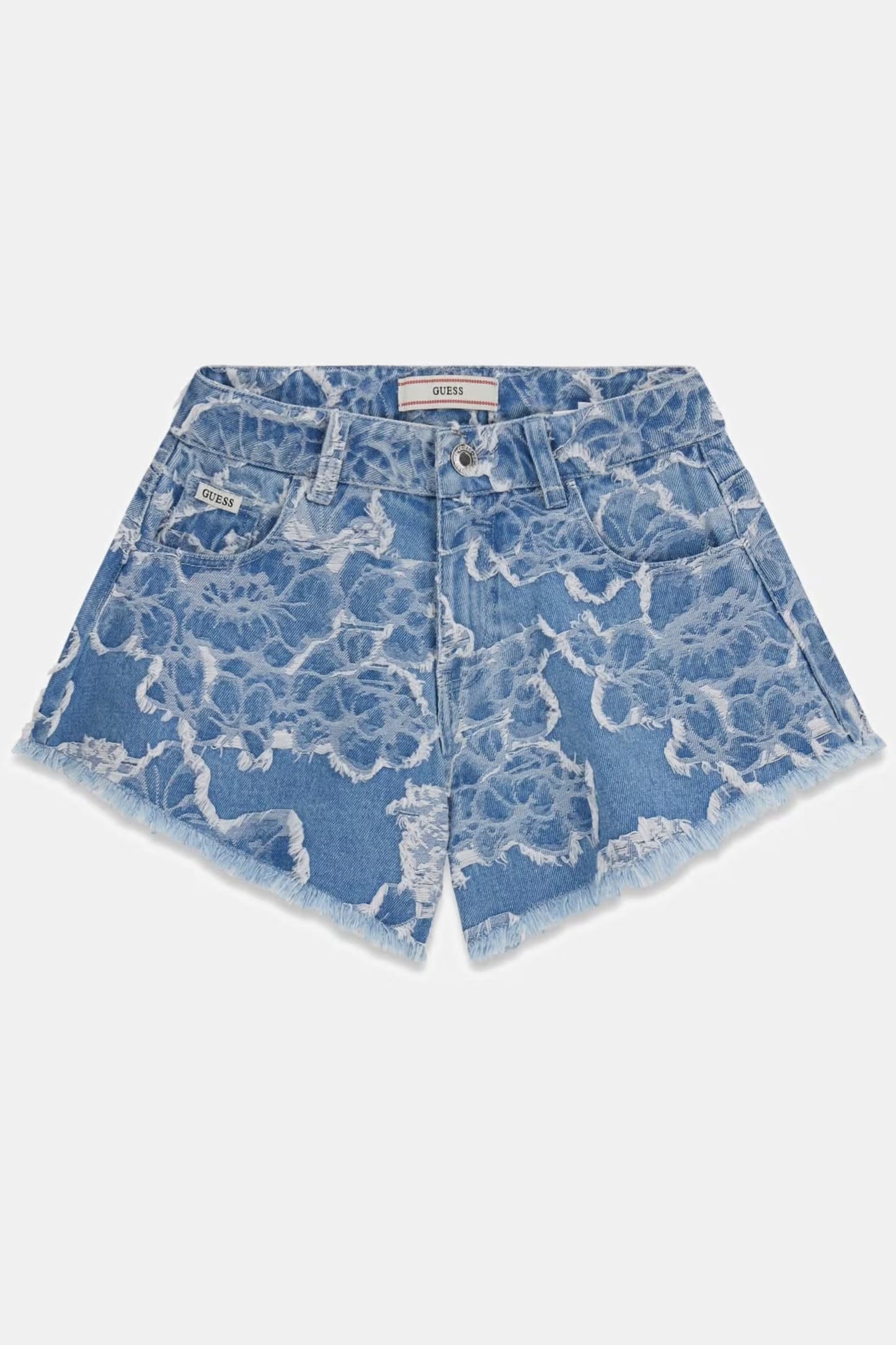 GUESS KIDS WIDE PUNCH NEEDLE DENIM SHORT