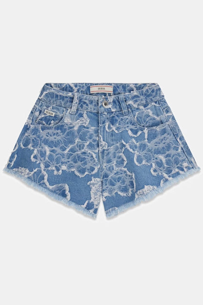 GUESS KIDS WIDE PUNCH NEEDLE DENIM SHORT