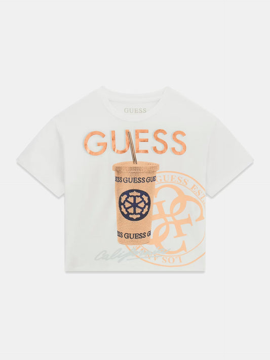 GUESS KIDS MIDI RHISTONES T SHIRT
