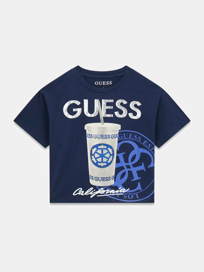 GUESS KIDS MIDI RHINESTONES T SHIRT