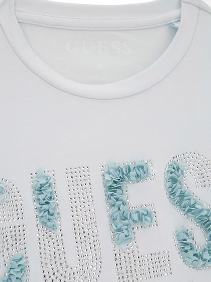 GUESS KIDS RHINESTONES LOGO T SHIRT