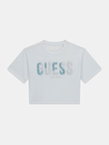 GUESS KIDS RHINESTONES LOGO T SHIRT