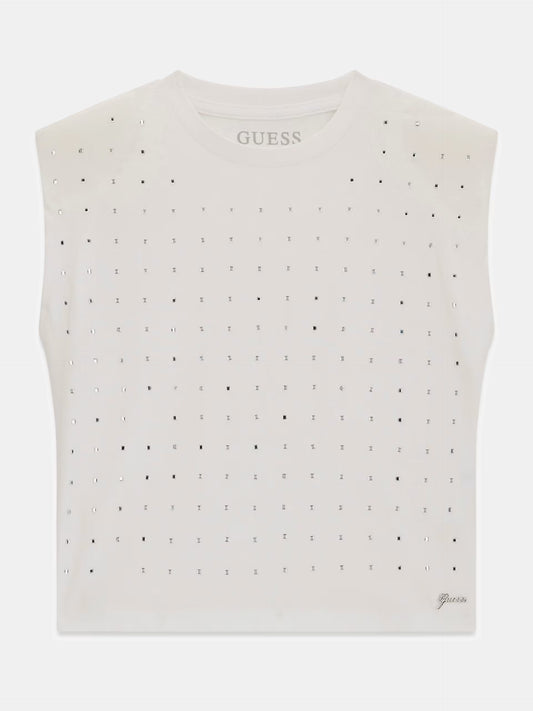 GUESS KIDS RHINESTONES OVERSIZE T SHIRT