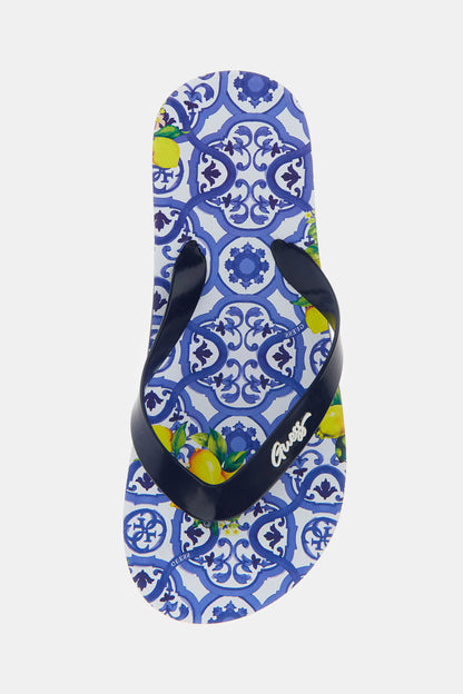 GUESS KIDS AMALFI COAST PRINT FLIP FLOPS