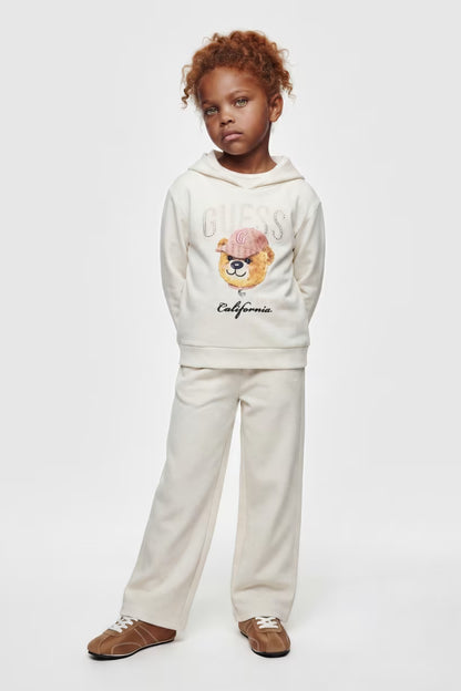 GUESS KIDS BABY BEAR & STRASS HOODIE