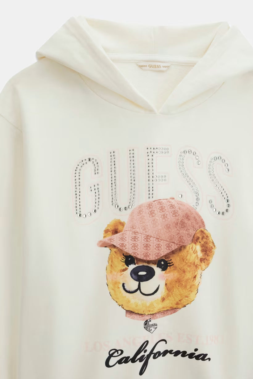 GUESS KIDS BABY BEAR & STRASS HOODIE
