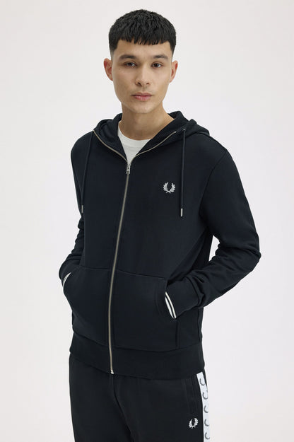 FRED PERRY HOODED ZIP THROUGH SWEATSHIRT