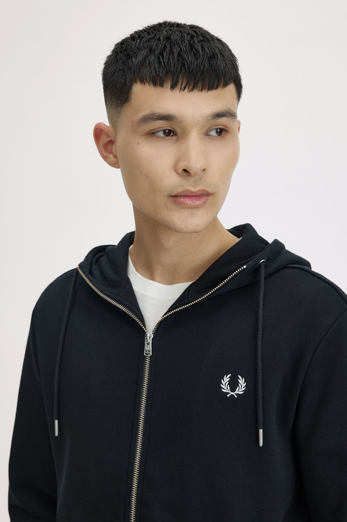 FRED PERRY HOODED ZIP THROUGH SWEATSHIRT