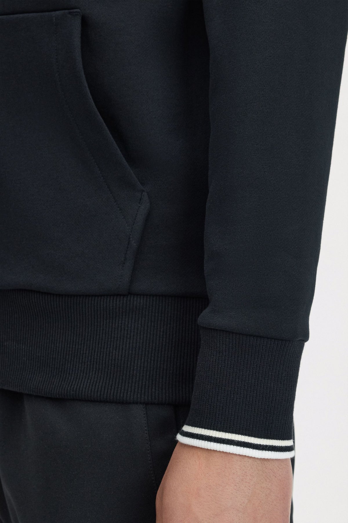 FRED PERRY HOODED ZIP THROUGH SWEATSHIRT