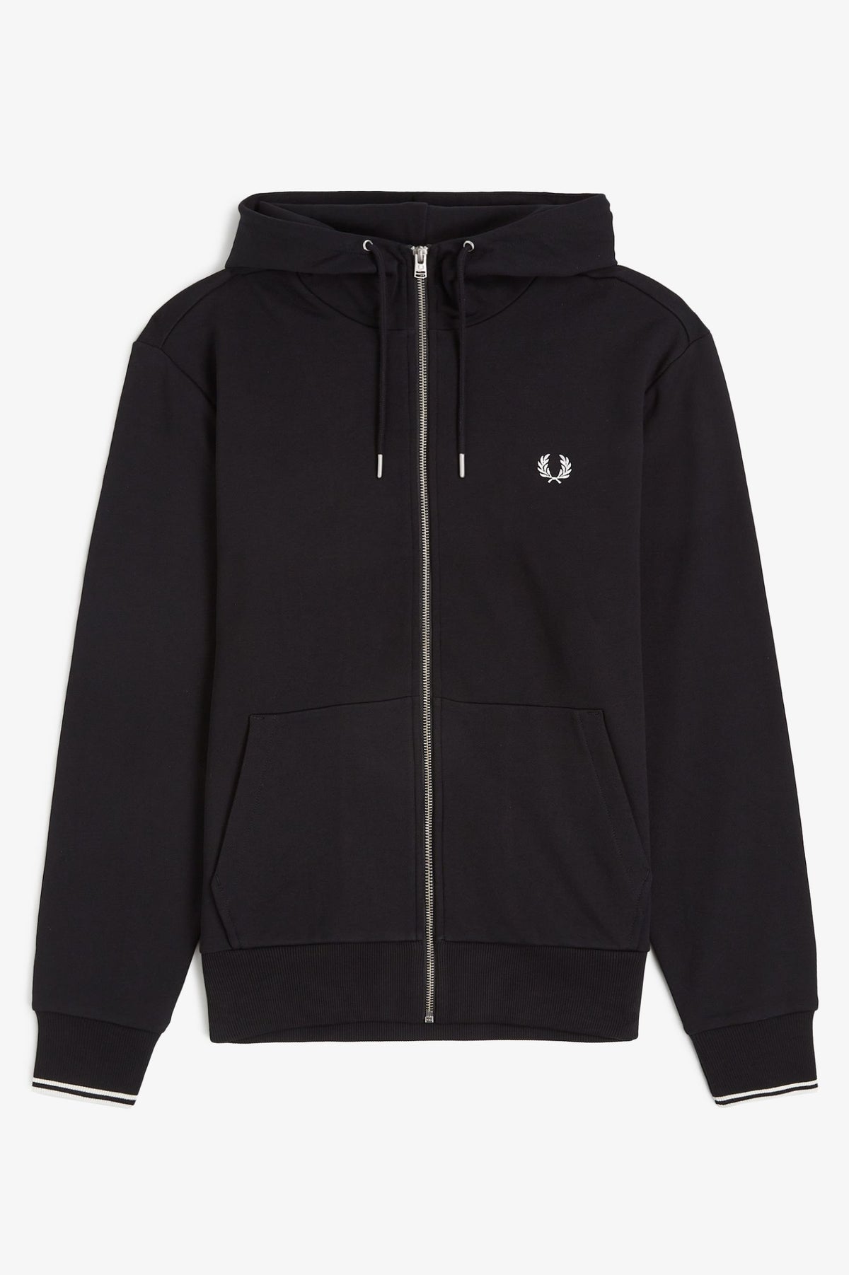 FRED PERRY HOODED ZIP THROUGH SWEATSHIRT