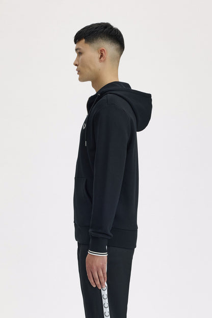 FRED PERRY HOODED ZIP THROUGH SWEATSHIRT