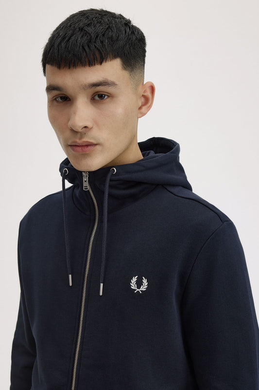 FRED PERRY HOODED ZIP THROUGH SWEATSHIRT