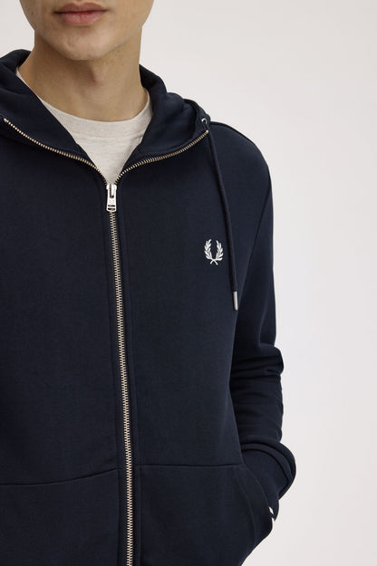 FRED PERRY HOODED ZIP THROUGH SWEATSHIRT