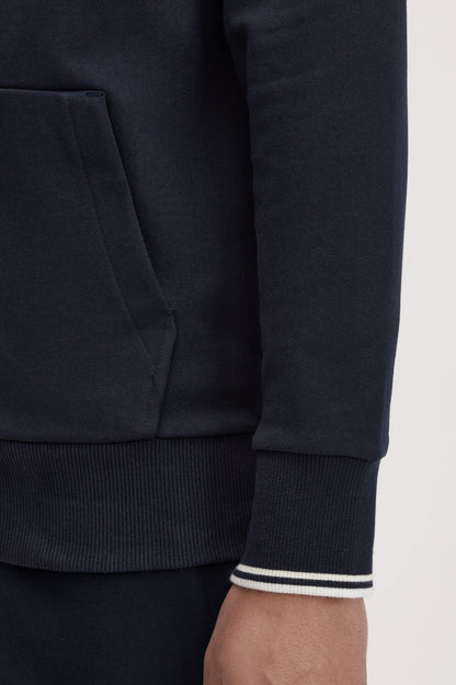 FRED PERRY HOODED ZIP THROUGH SWEATSHIRT