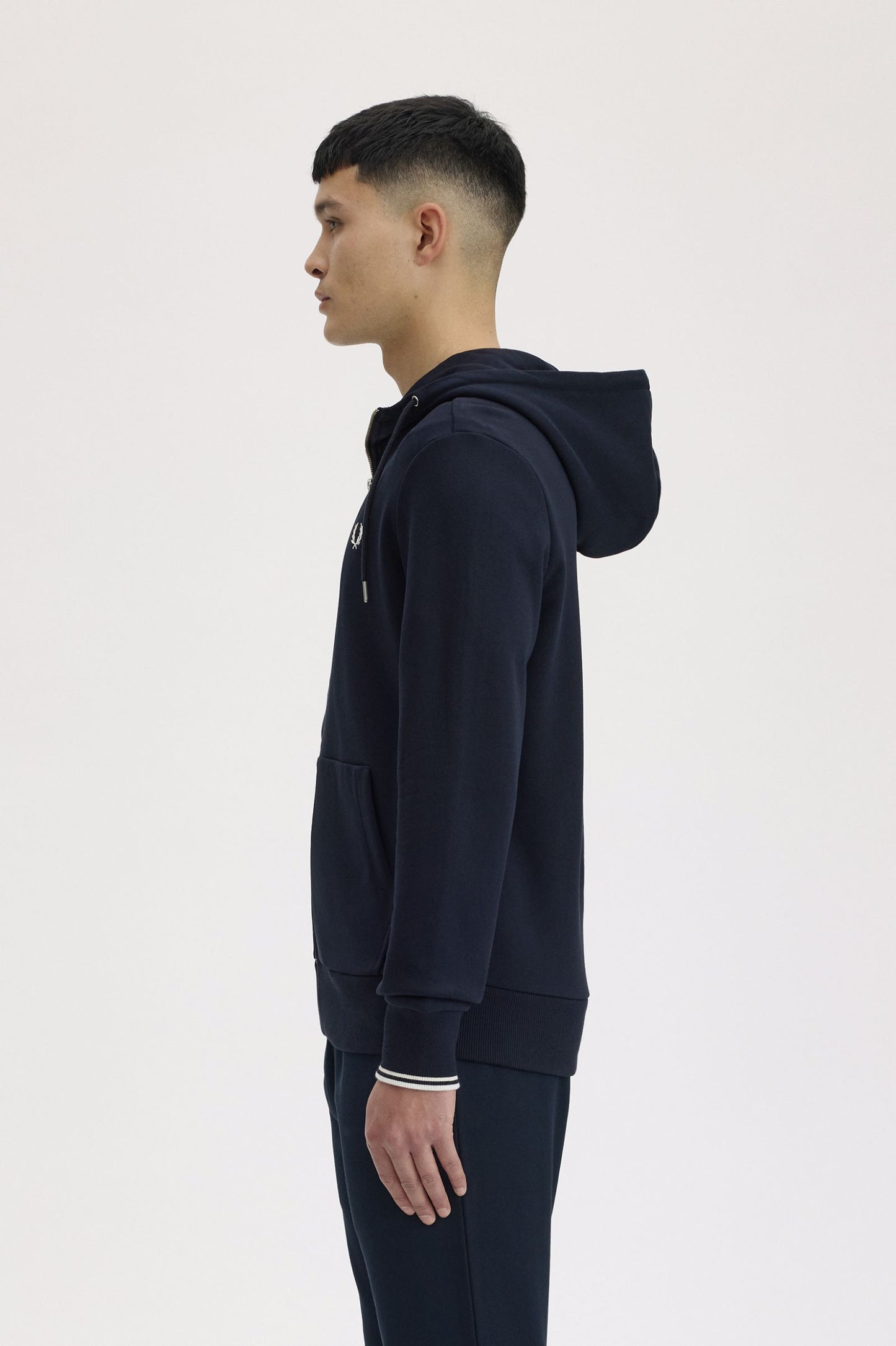 FRED PERRY HOODED ZIP THROUGH SWEATSHIRT