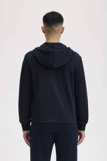 FRED PERRY HOODED ZIP THROUGH SWEATSHIRT