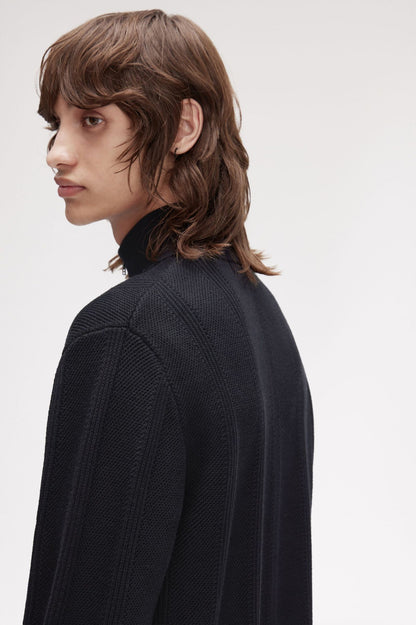 FRED PERRY TEXTURED ZIP THROUGH CARDIGAN