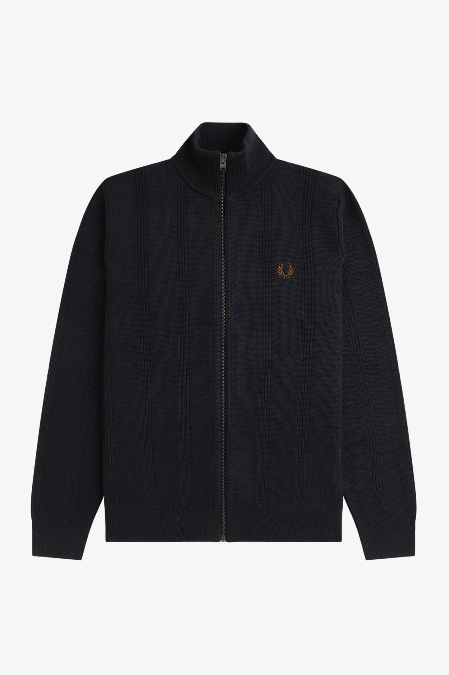 FRED PERRY TEXTURED ZIP THROUGH CARDIGAN