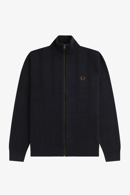 FRED PERRY TEXTURED ZIP THROUGH CARDIGAN