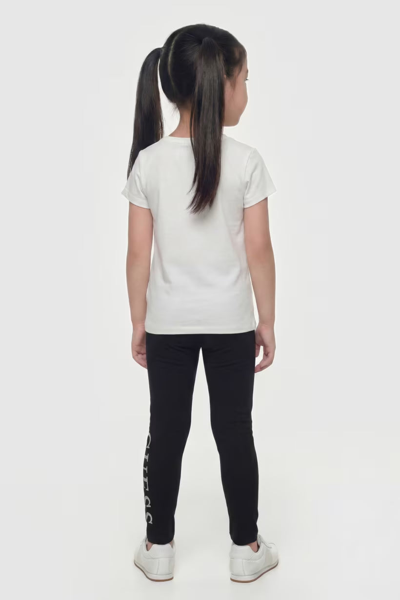 GUESS KIDS GLITTER LOGO LEGGINGS