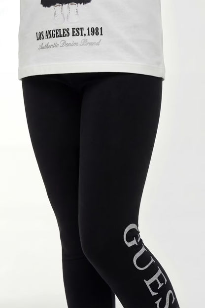 GUESS KIDS GLITTER LOGO LEGGINGS