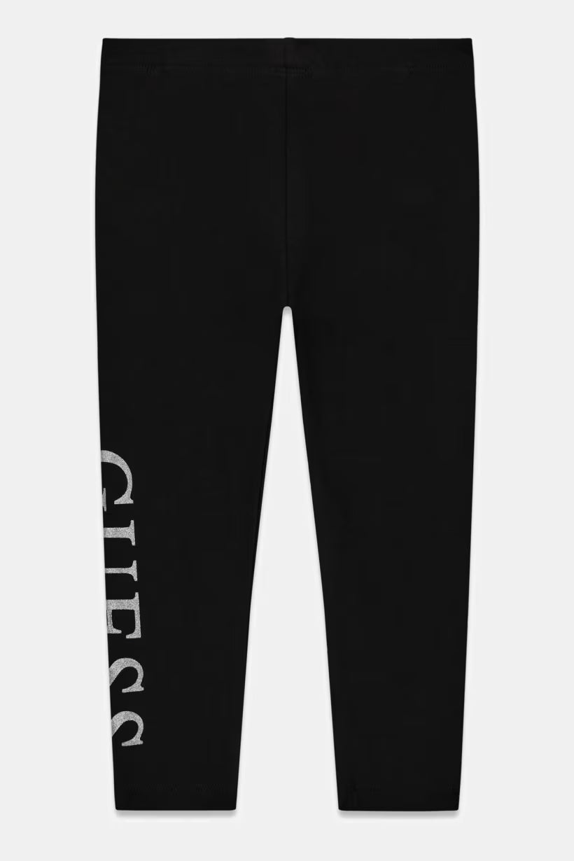 GUESS KIDS GLITTER LOGO LEGGINGS