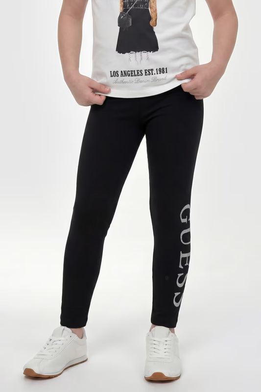 GUESS KIDS GLITTER LOGO LEGGINGS