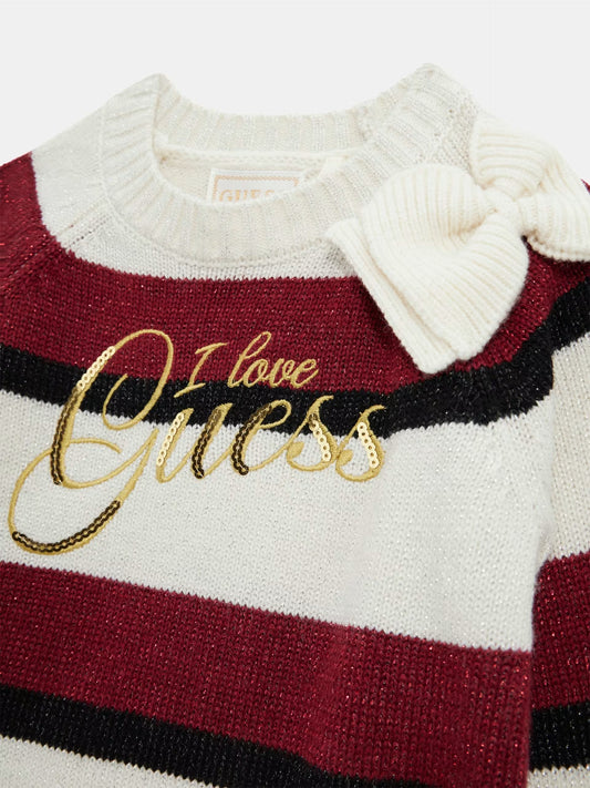 GUESS KIDS KNITTED SWEATER DRESS