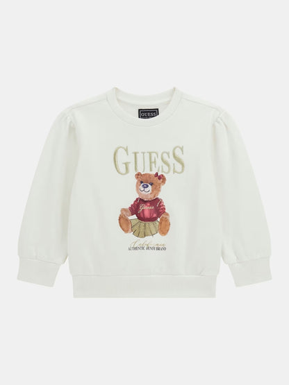 GUESS KIDS BEAR EMBROIDERY ACTIVE PULLOVER