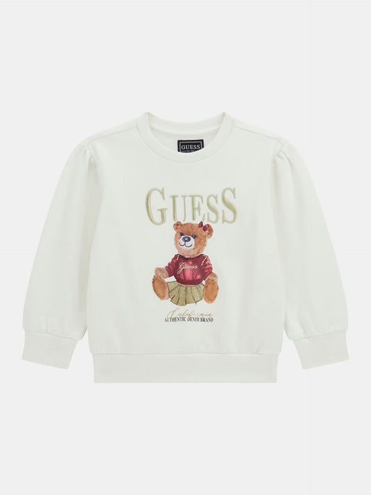 GUESS KIDS BEAR EMBROIDERY ACTIVE PULLOVER
