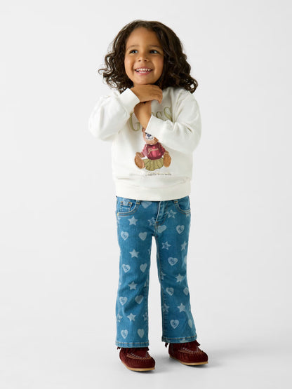 GUESS KIDS BEAR EMBROIDERY ACTIVE PULLOVER