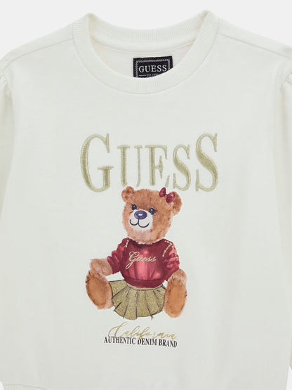 GUESS KIDS BEAR EMBROIDERY ACTIVE PULLOVER