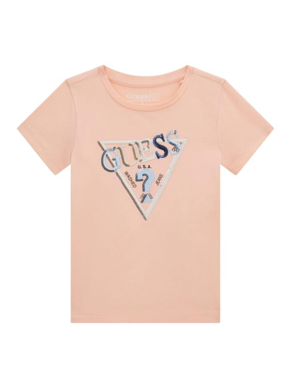 GUES KIDS TRIANGLE LOGO T SHIRT