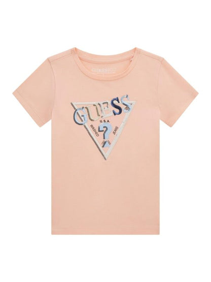 GUES KIDS TRIANGLE LOGO T SHIRT